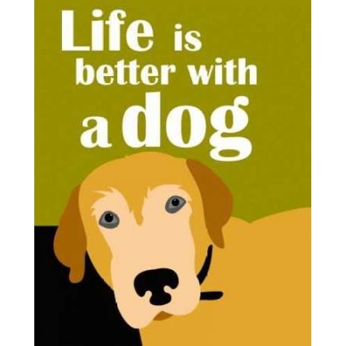 Life is Better with a Dog Poster Print by Ginger Oliphant-VARPDXO163D Image 2