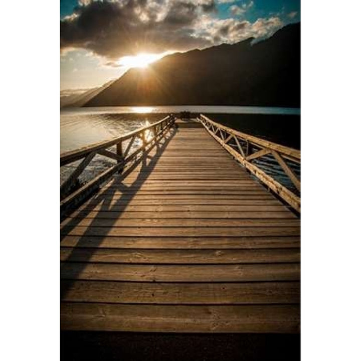 Crescent Lake Sunset Poster Print by Tim Oldford-VARPDXO233D Image 2