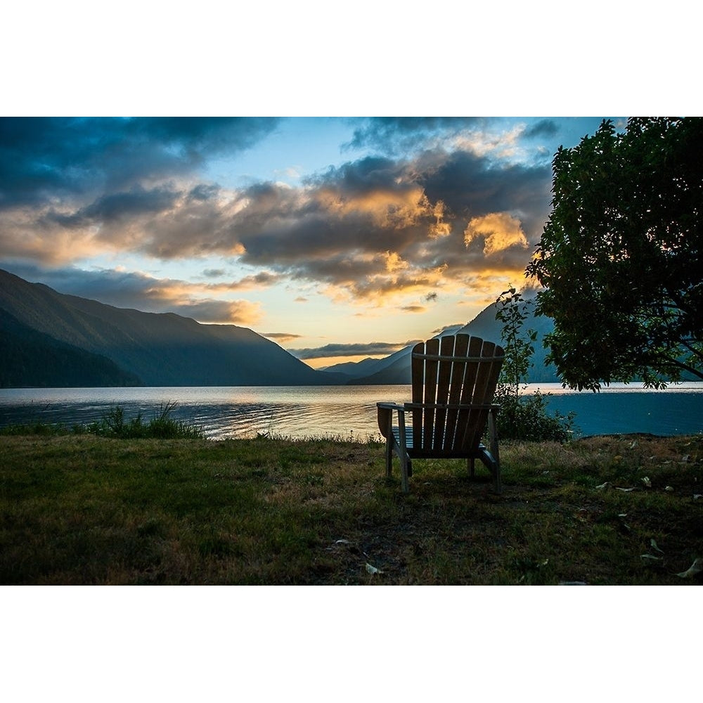 Crescent Lake Chair Poster Print by Tim Oldford-VARPDXO283D Image 1