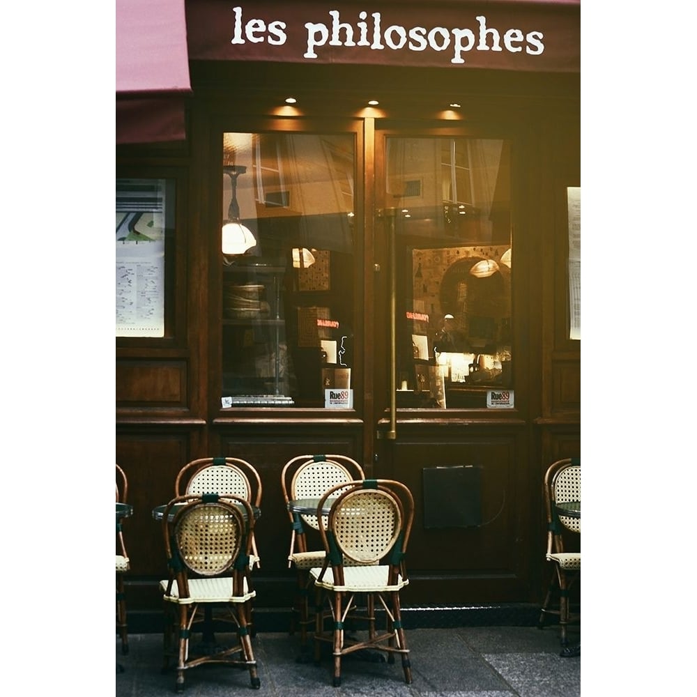 Les Philosophes Cafe Paris Poster Print by Carina Okula-VARPDXO404D Image 1