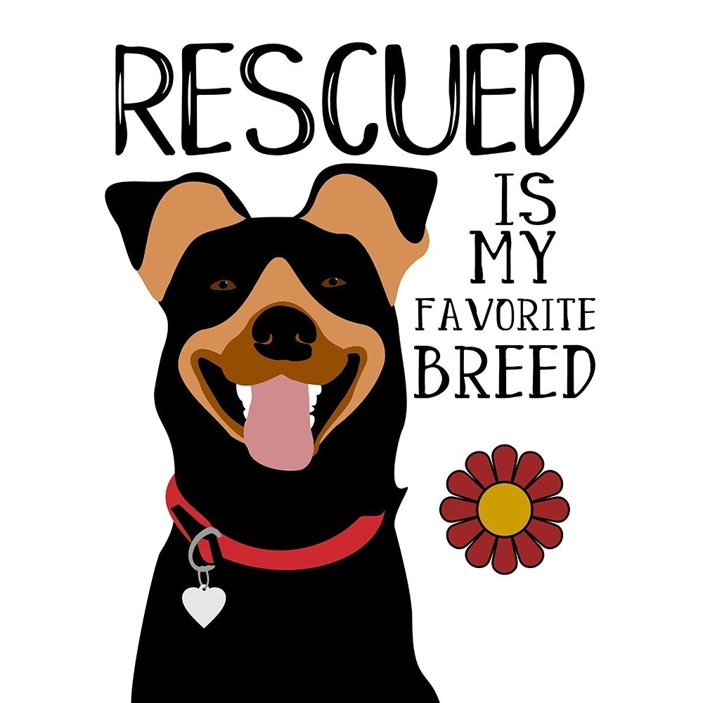 Rescued is my Favorite Breed Poster Print by Ginger Oliphant-VARPDXO425D Image 1