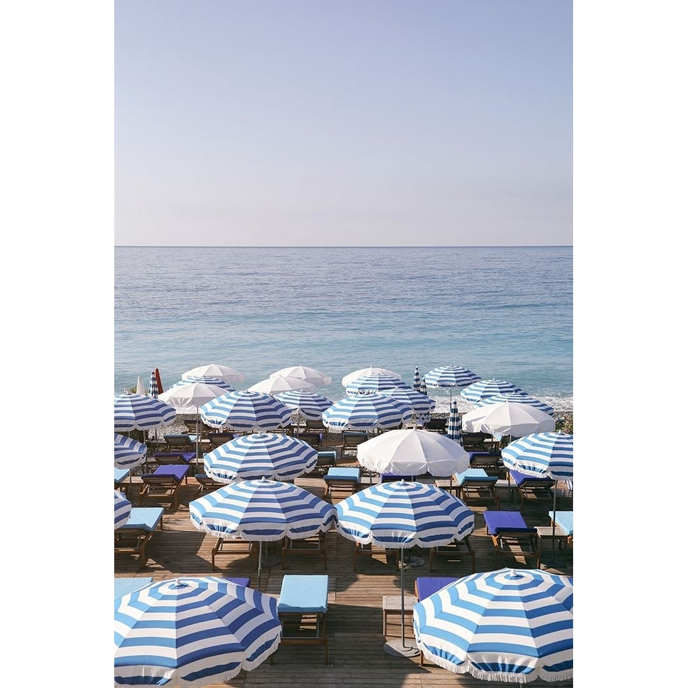 French Riviera Sea Stripes Poster Print - Carina Okula-VARPDXO450D Image 1