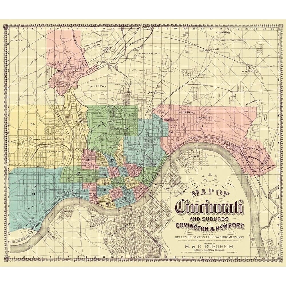 Cincinnati Suburbs Ohio - Burgheim 1870 by Burgheim-VARPDXOHCI0001 Image 1