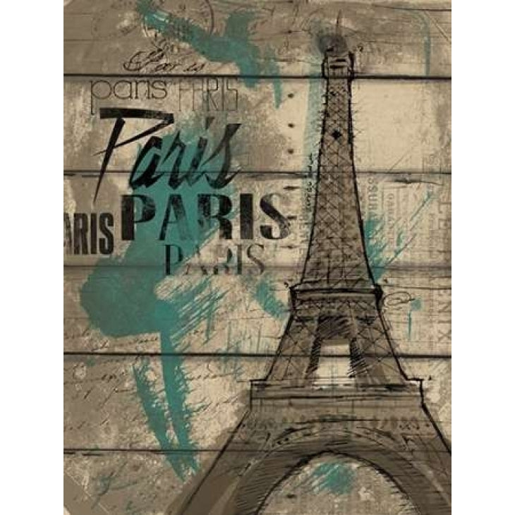 Natural Paris Teal Poster Print by OnRei OnRei-VARPDXONRC012A2 Image 1