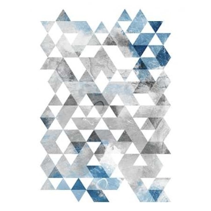 Blue Silver Triangles Poster Print by OnRei-VARPDXONRC048A4 Image 1