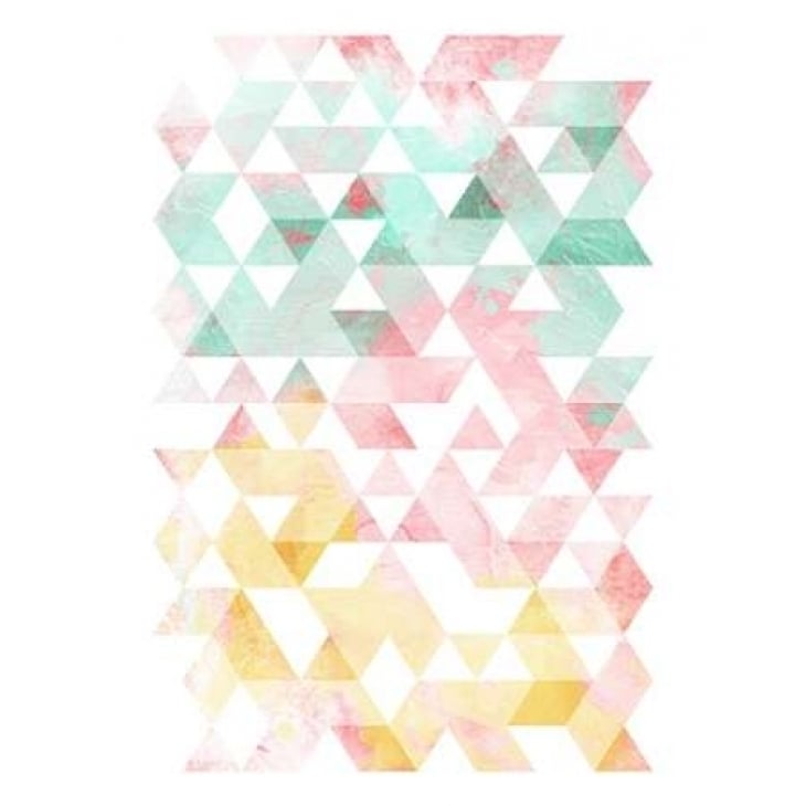 Pastel Triangles Mate Poster Print by OnRei -VARPDXONRC048B5 Image 1