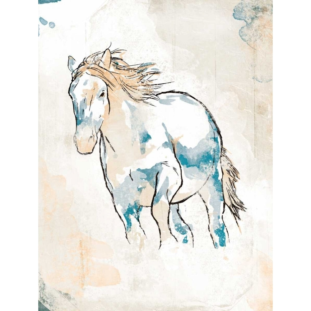 Running Horse Blue Poster Print by OnRei OnRei-VARPDXONRC106A2 Image 1