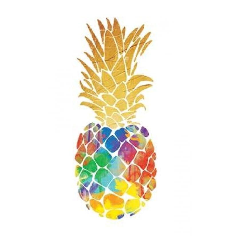 Gold Leaf Pineapple Mate Poster Print by OnRei OnRei-VARPDXONRC113B Image 2