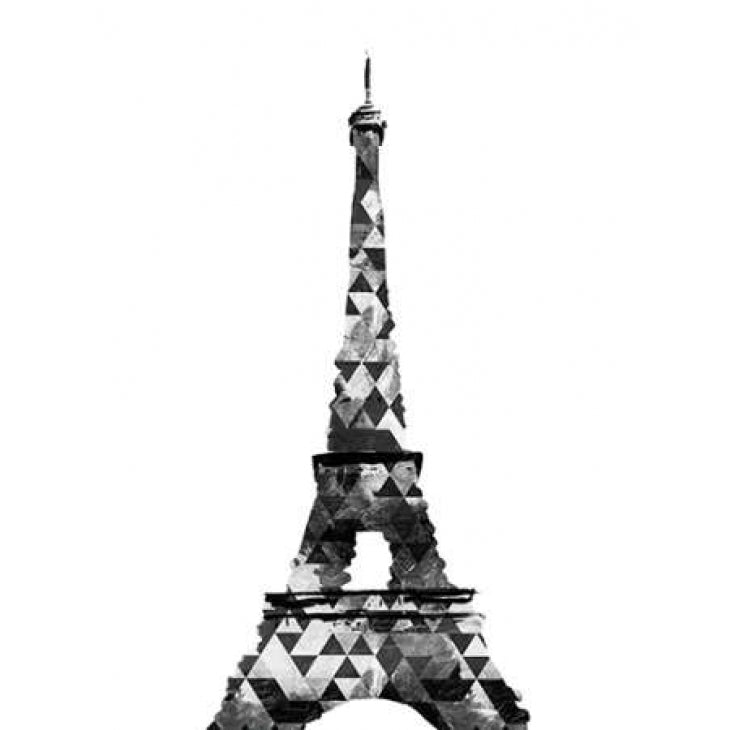 Grey Eiffel Triangles Poster Print by OnRei OnRei-VARPDXONRC116A Image 1