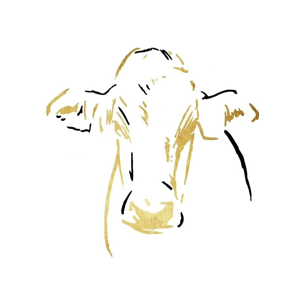 Gold Black Cow Poster Print by OnRei OnRei-VARPDXONRC159B Image 2