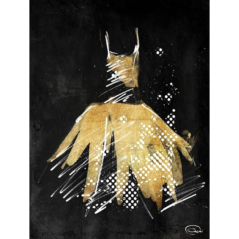 Gold Dress White Dots Poster Print by OnRei OnRei-VARPDXONRC200A Image 1