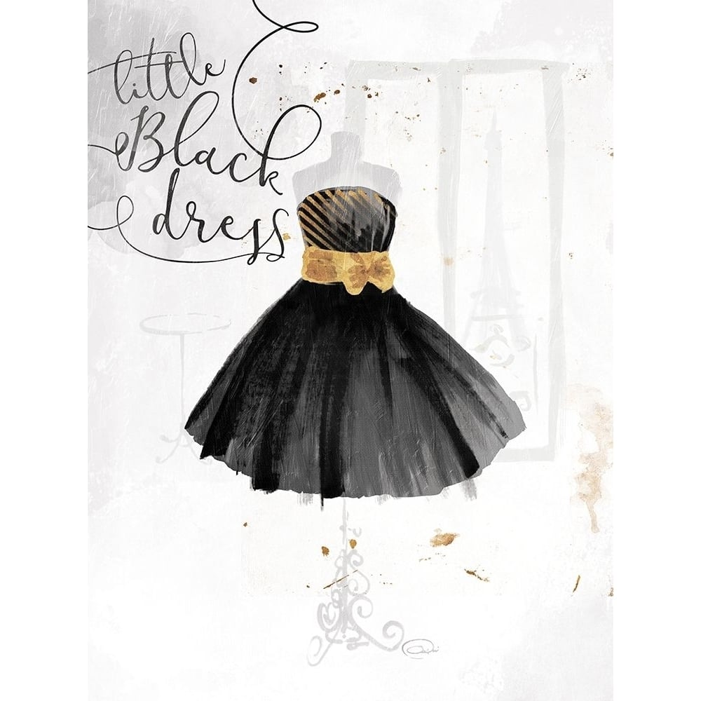 Little Black Gold Dress Poster Print by OnRei OnRei-VARPDXONRC203A Image 1