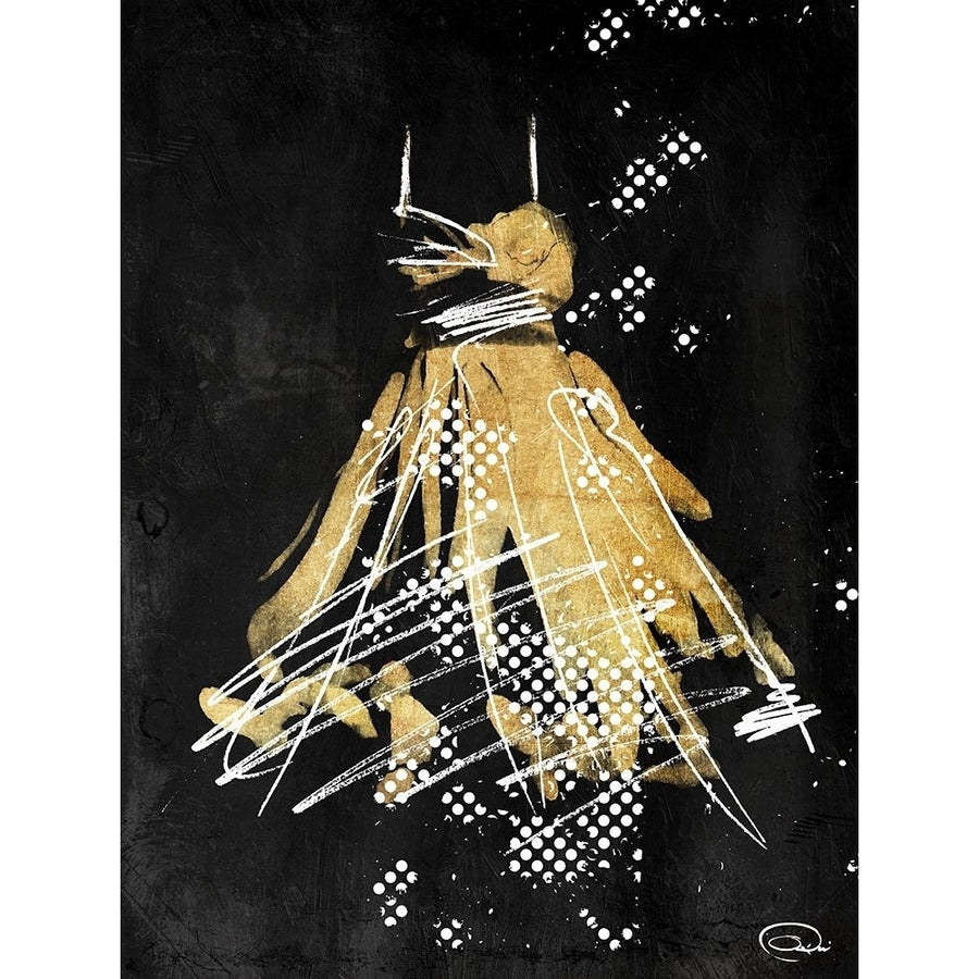 Gold Dress White Dots Two Poster Print by OnRei OnRei-VARPDXONRC200B Image 1