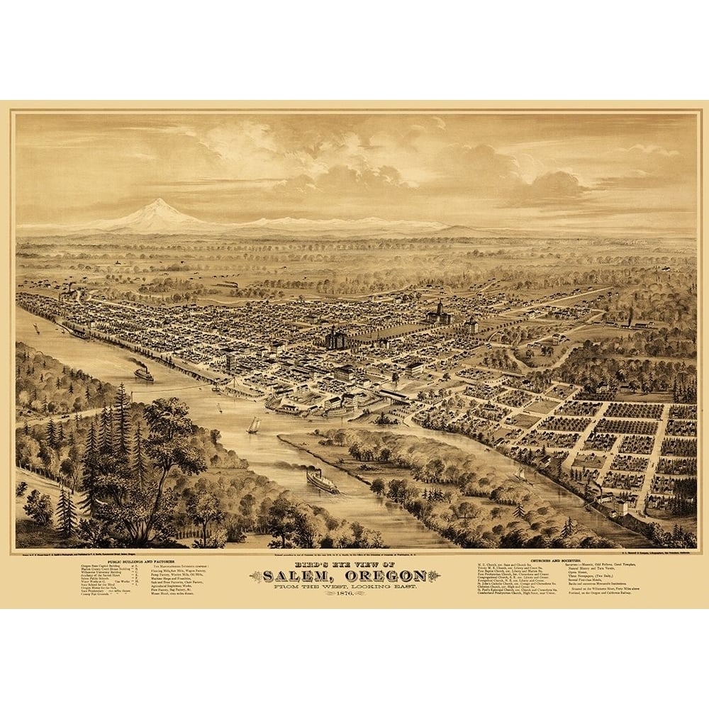 Salem Oregon - Smith 1876 Poster Print by Smith Smith-VARPDXORSA0001 Image 1