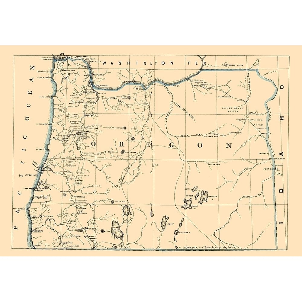 Oregon - Holdredge 1866 Poster Print by Holdredge Holdredge-VARPDXORZZ0010 Image 1