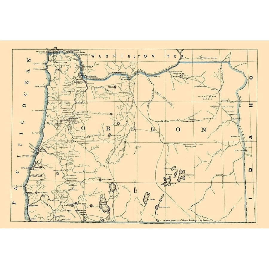 Oregon - Holdredge 1866 Poster Print by Holdredge Holdredge-VARPDXORZZ0010 Image 1