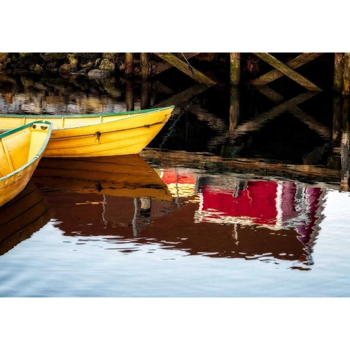 Dories and Reflection Poster Print by David W. Pollard-VARPDXP1124D Image 1