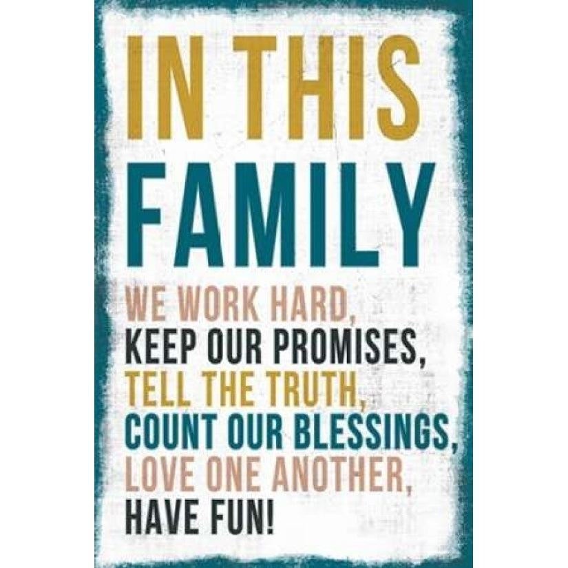 Family Rules Chalkboard Poster Print by PI Studio-VARPDXPA966A Image 1