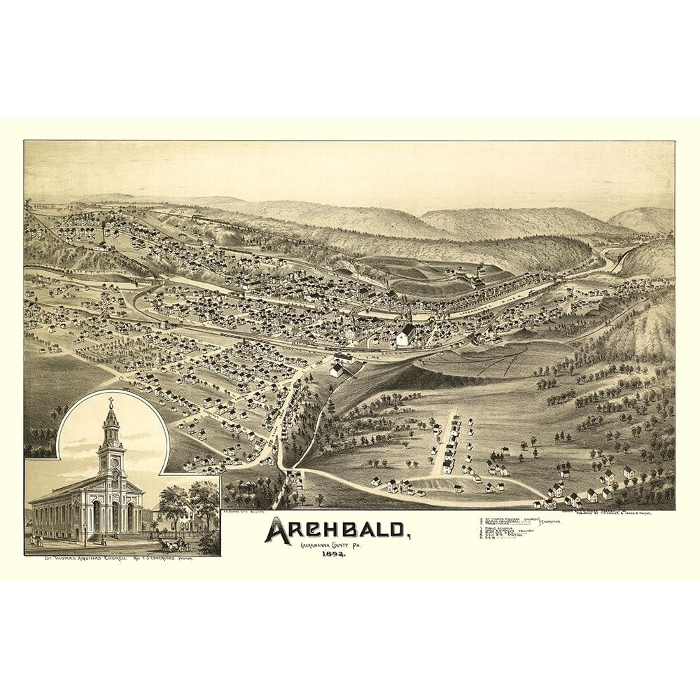 Archbald Pennsylvania - Moyer 1892 by Moyer-VARPDXPAAR0001 Image 1