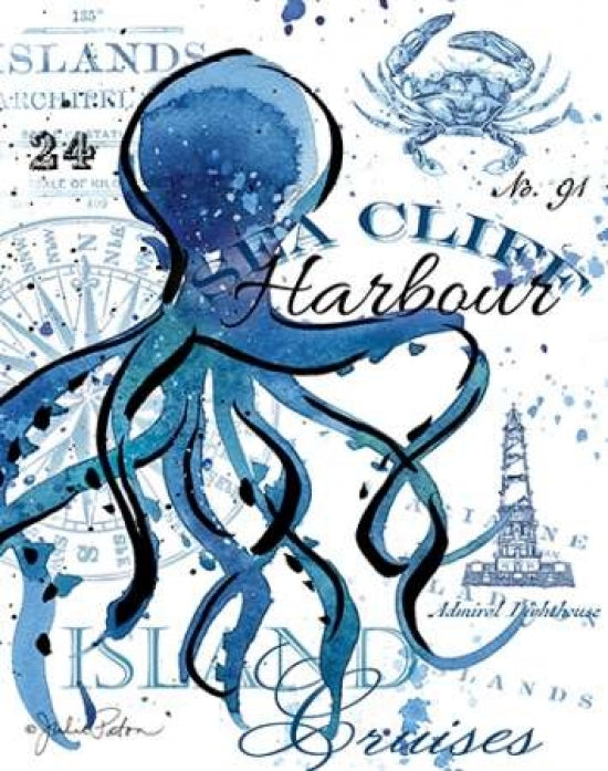 Sea Cliff Octopus Poster Print by Julie Paton-VARPDXPAT100 Image 1