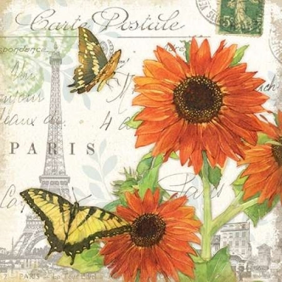 Carte Postale Sunflowers I Poster Print by Julie Paton-VARPDXPAT154 Image 2