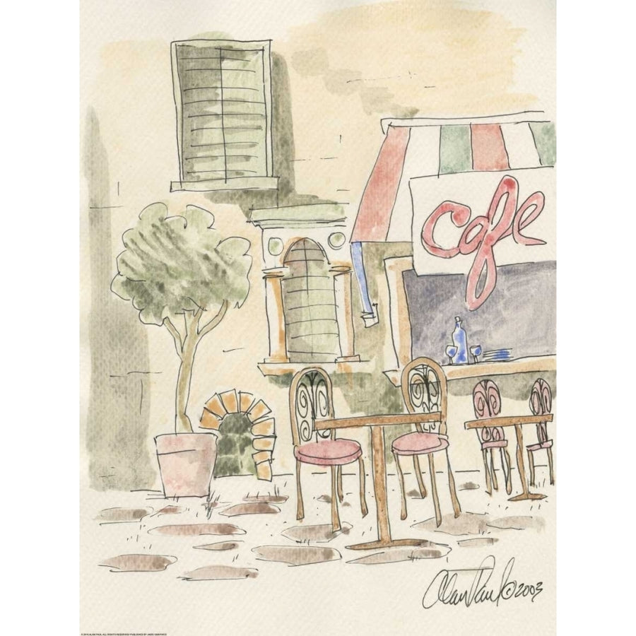 Sidewalk Cafe Poster Print by Alan Paul-VARPDXPAU11 Image 1