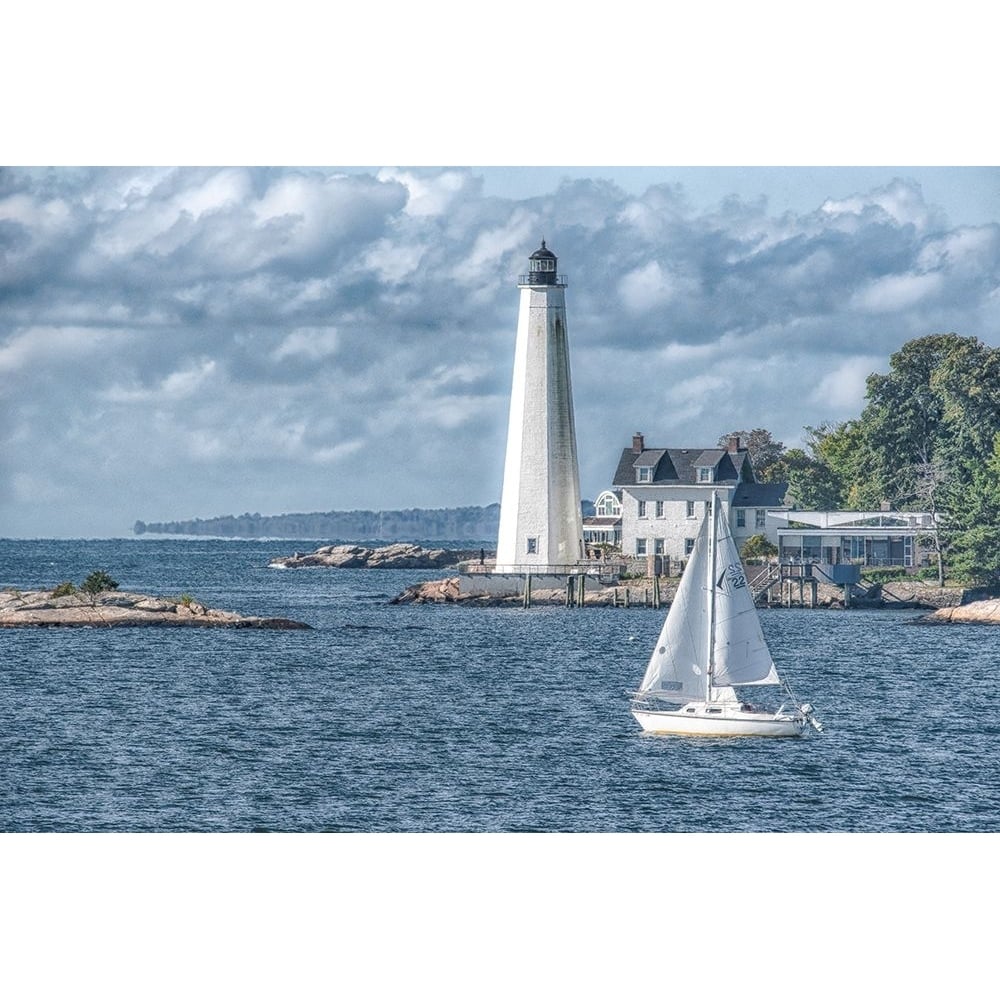 London Harbor Lighthouse Poster Print - Pat DeLuca-VARPDXPDLRC032A Image 1