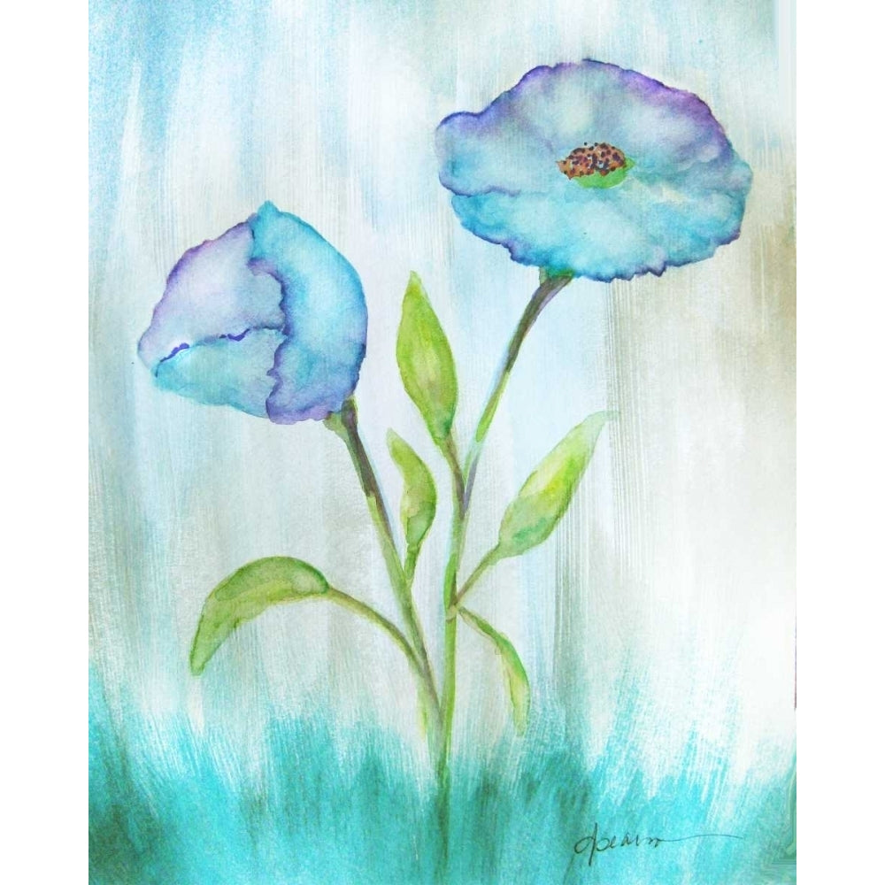 Floral Blue 1 Poster Print by Debbie Pearson-VARPDXPDRC002A Image 1