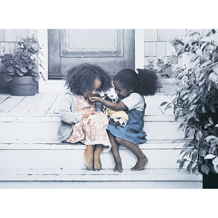 Two Girls on Porch Poster Print by Unknown Unknown-VARPDXPE50127 Image 1