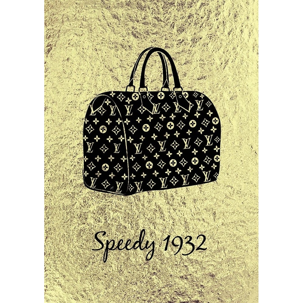 Golden LV Bag Poster Print - Aesthete-VARPDXPOD00423 Image 1