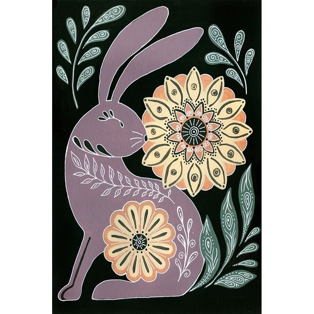 Nordic Folk Bunny Poster Print - Yvette St. Amant-VARPDXPOD61203 Image 1