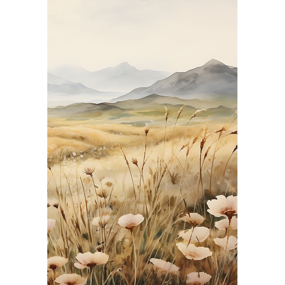 Golden Field II Poster Print - Prints Design Petals-VARPDXPPD0192 Image 1