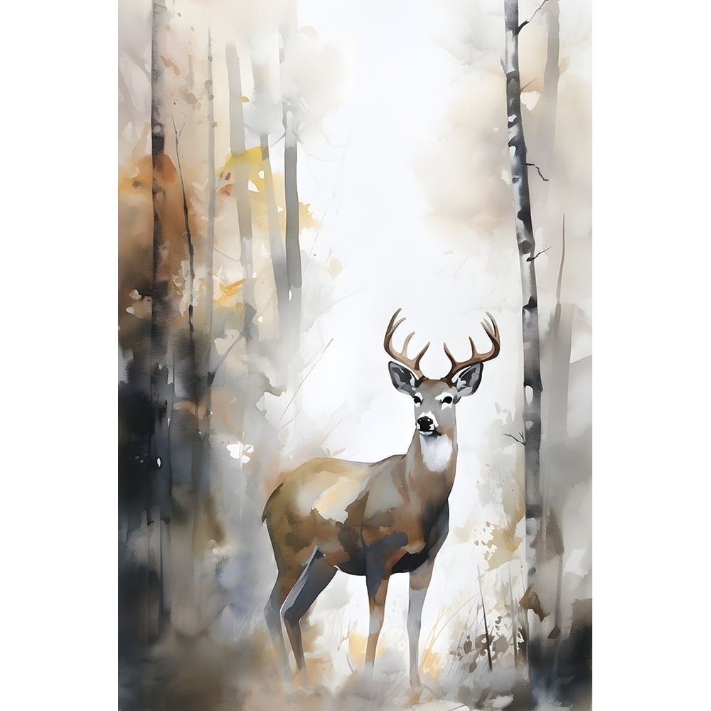 Wilderness Deer 2 Poster Print - Prints Design Petals-VARPDXPPD0359 Image 1