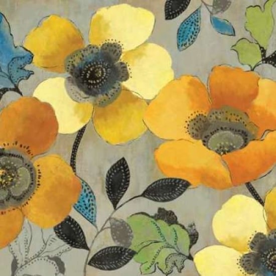 Yellow and Orange Poppies II Poster Print by Allison Pearce-VARPDXPRS08 Image 1