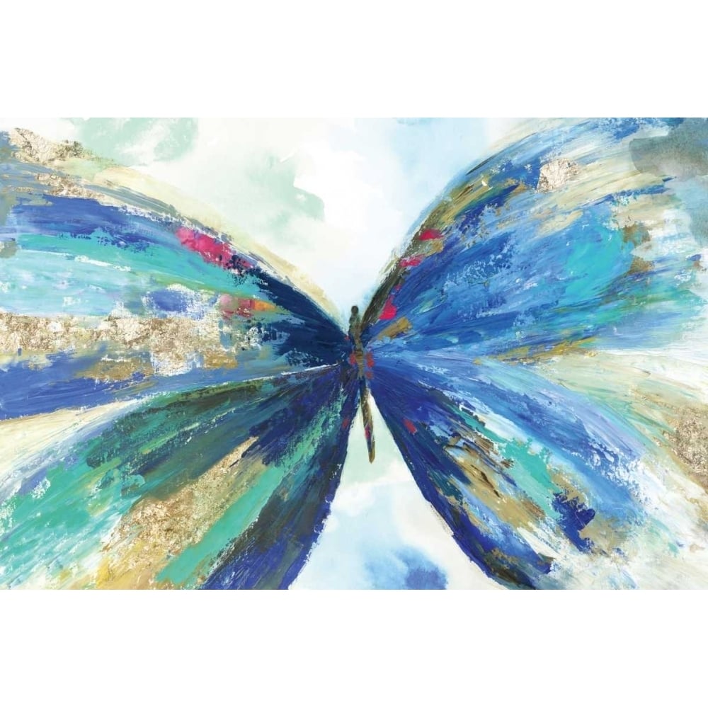 Blue butterfly Poster Print by Allison Pearce-VARPDXPS115A Image 1