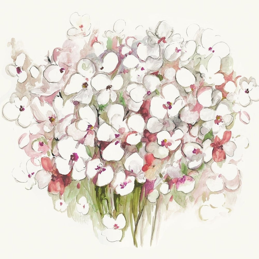 White Bouquet Poster Print by Allison Pearce-VARPDXPS214A Image 1