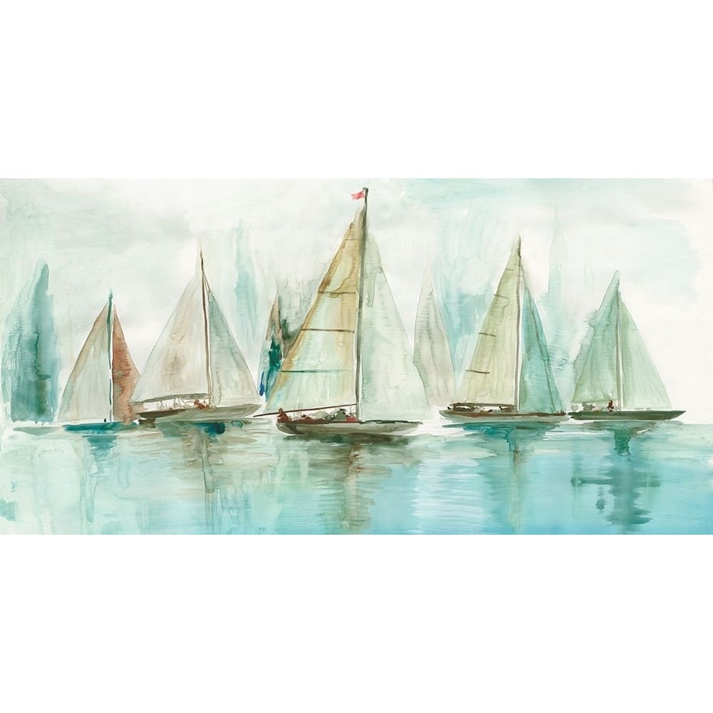 Blue Sailboats I Poster Print by Allison Pearce-VARPDXPS207A Image 1