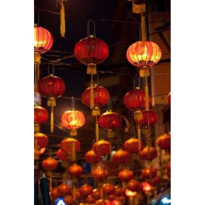 Chinese Lanterns I Poster Print by Erin Berzel-VARPDXPSBZL588 Image 1