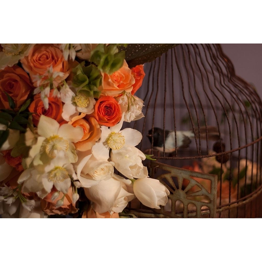 Flowers and Bird Cage I Poster Print by Rita Crane-VARPDXPSCRN470 Image 1