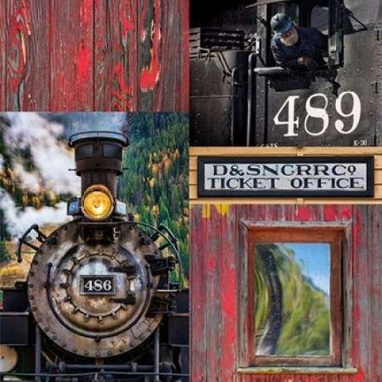 Historic Train Collage IV Poster Print by Kathy Mahan-VARPDXPSMHN418 Image 1