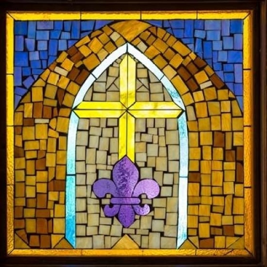 Stained Glass Cross III Poster Print by Kathy Mahan-VARPDXPSMHN472 Image 1