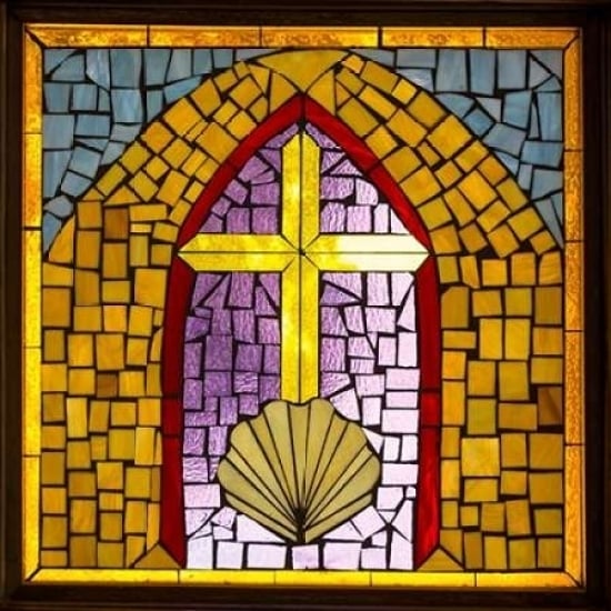 Stained Glass Cross VI Poster Print by Kathy Mahan-VARPDXPSMHN475 Image 1