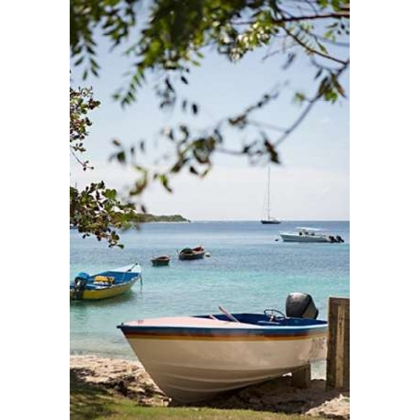 Caribbean Boats IV Poster Print by Karyn Millet-VARPDXPSMLT748 Image 1