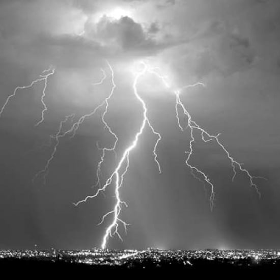 Urban Lightning II BW Poster Print by Douglas Taylor-VARPDXPSTLR678 Image 1