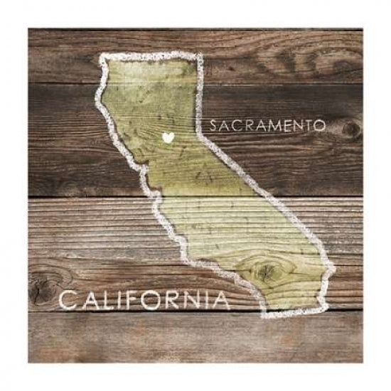 California Rustic Map Poster Print by PI Galerie-VARPDXPU080A Image 1