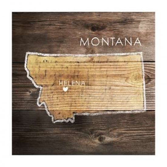 Montana Rustic Map Poster Print by PI Galerie-VARPDXPU084A Image 1