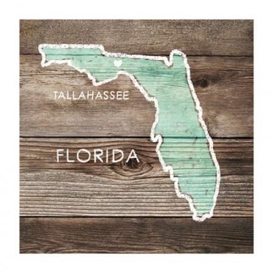 Florida Rustic Map Poster Print by PI Galerie-VARPDXPU086A Image 2