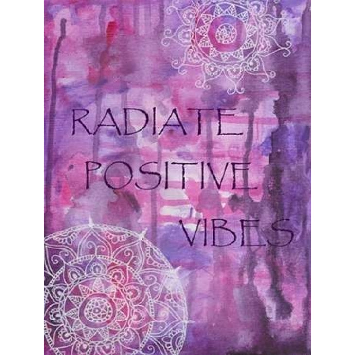 Purple Radiate Positive Vibes Poster Print by Pam Varacek -VARPDXPVRC060A Image 1