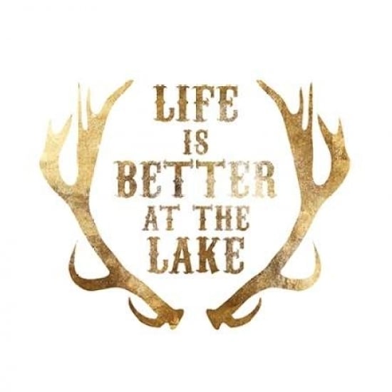 Antlers Life is better at the Lake Poster Print by PI Studio-VARPDXPX117A Image 2