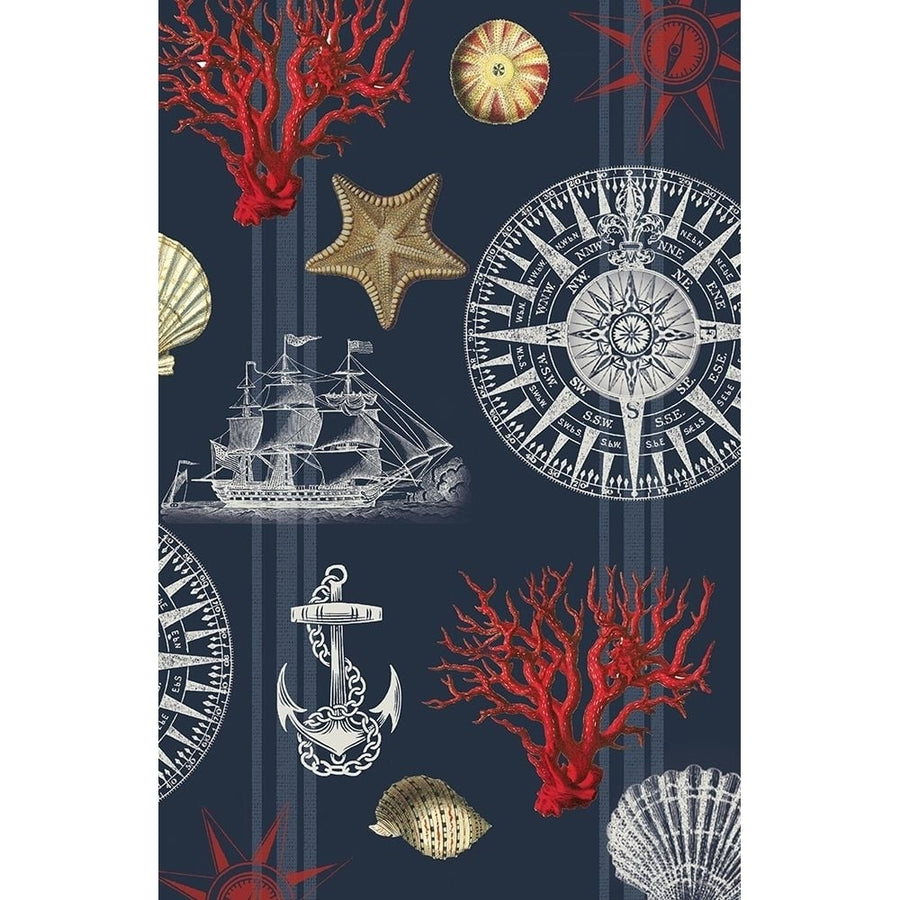 Nautical Main Navy Poster Print by Candace Allen-VARPDXQCARC047B Image 1